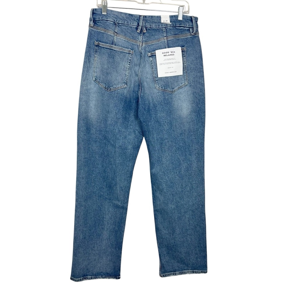 NWT Good American Good '90s Relaxed Jeans sz 29 8 Loose Fit Mid Rise Stretch - Picture 4 of 10